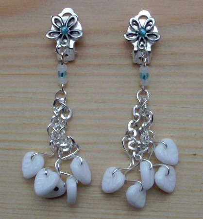 Klipsové náušnice s lístky